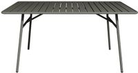 Vente-unique Tuineethoek van metaal - L160 cm - Donkergrijs - MIRMANDE