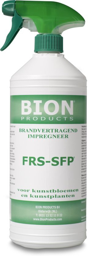 Bion Products Brandvertrager FRS-SFP 1 liter Brandvertragend impregneer voor Kunstbloemen en Kunstplanten