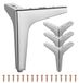4 Pièces Pieds de Meuble en Métal - Pieds Triangulaires Modernes pour Canapé et Chaises