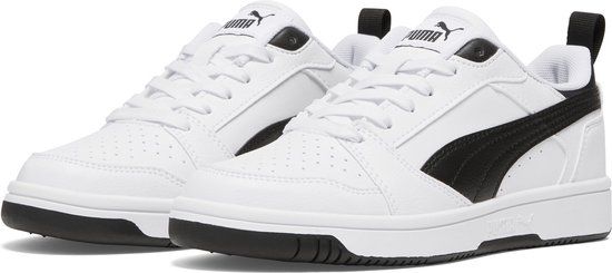PUMA Rebound V6 Lo Jr Sneakers - Wit/Zwart - Maat 38 - Unisex