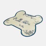 LOBERON Ymélorine Onderlegger voor voerbakjes crème/blauw