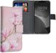 kwmobile telefoonhoesje geschikt voor Apple iPhone 13 mini - Backcover met pasjeshouder - Kunstleer - Poederroze / Wit