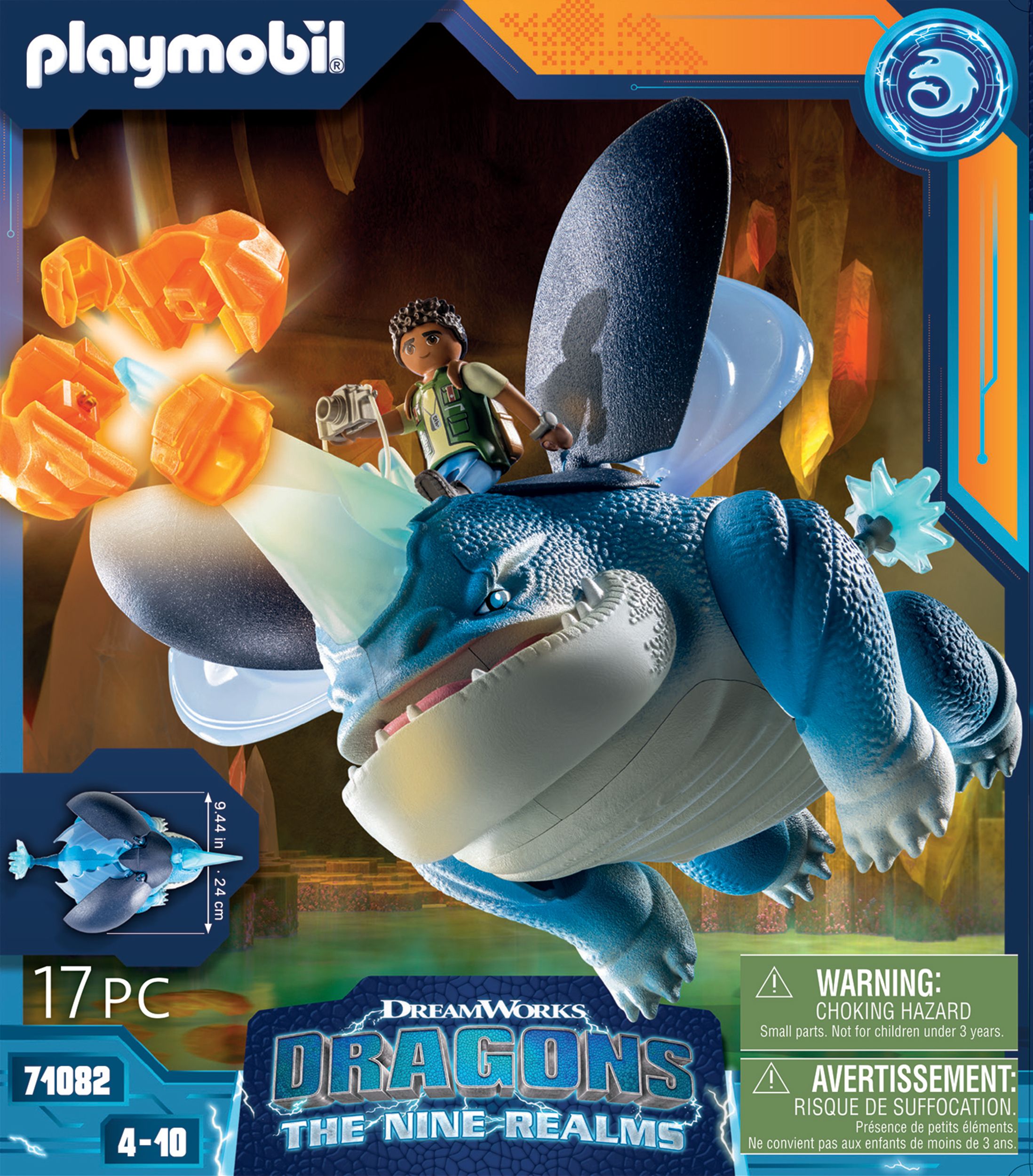 PLAYMOBIL How To Train Your Dragon Dragons: The Nine Realms - Plowhorn & D'Angelo - 71082