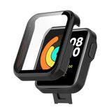 Wigento Xiaomi Redmi Watch Beschermhoes van PC-materiaal/gehard glas, zwart