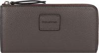 FREDsBRUDER Leren Portemonnee Lanbe Zip Around Wallet Ash Brown Donkerbruin