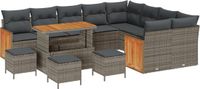 vidaXL Banc de jardin gris