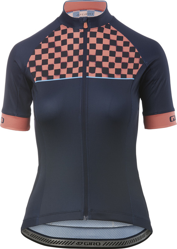 Giro Chrono Sport Fietsshirt korte mouwen Dames roze/blauw