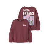 NAME IT KIDS sweater met backprint - donkerrood