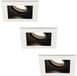 HOFTRONIC Durham - 3x Vierkante LED inbouwspot - Wit - Dimbaar - Kantelbaar - 5W - 4000K Neutraal Wit - GU10 - IP20