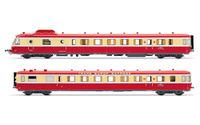 JOUEF HJ2461S SNCF, Dieseltriebwagen RGP I mit Beiwagen, rot/beige TEE-Lackierung, Epoche III, mit DCC-Sounddecoder, Eisenbahn 1x Diesellokomotive