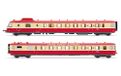JOUEF HJ2461S SNCF, Dieseltriebwagen RGP I mit Beiwagen, rot/beige TEE-Lackierung, Epoche III, mit DCC-Sounddecoder, Eisenbahn 1x Diesellokomotive