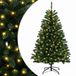 vidaXL Kunstmatige Hinged Kerstboom 180 cm 300 LED's Warmwit staal