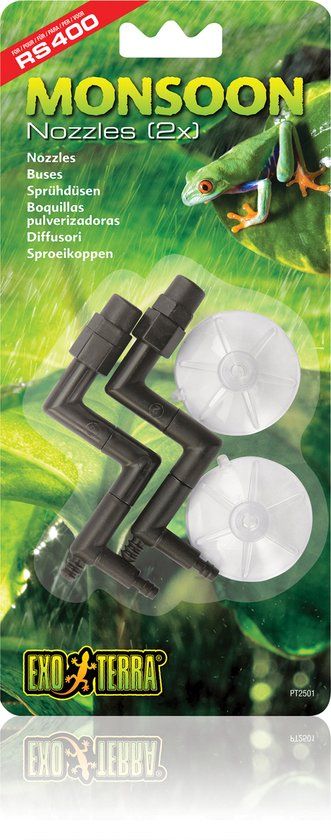 Exo Terra Monsoon Sproeikoppen 2st - 10,5x1,5x23cm - 2st