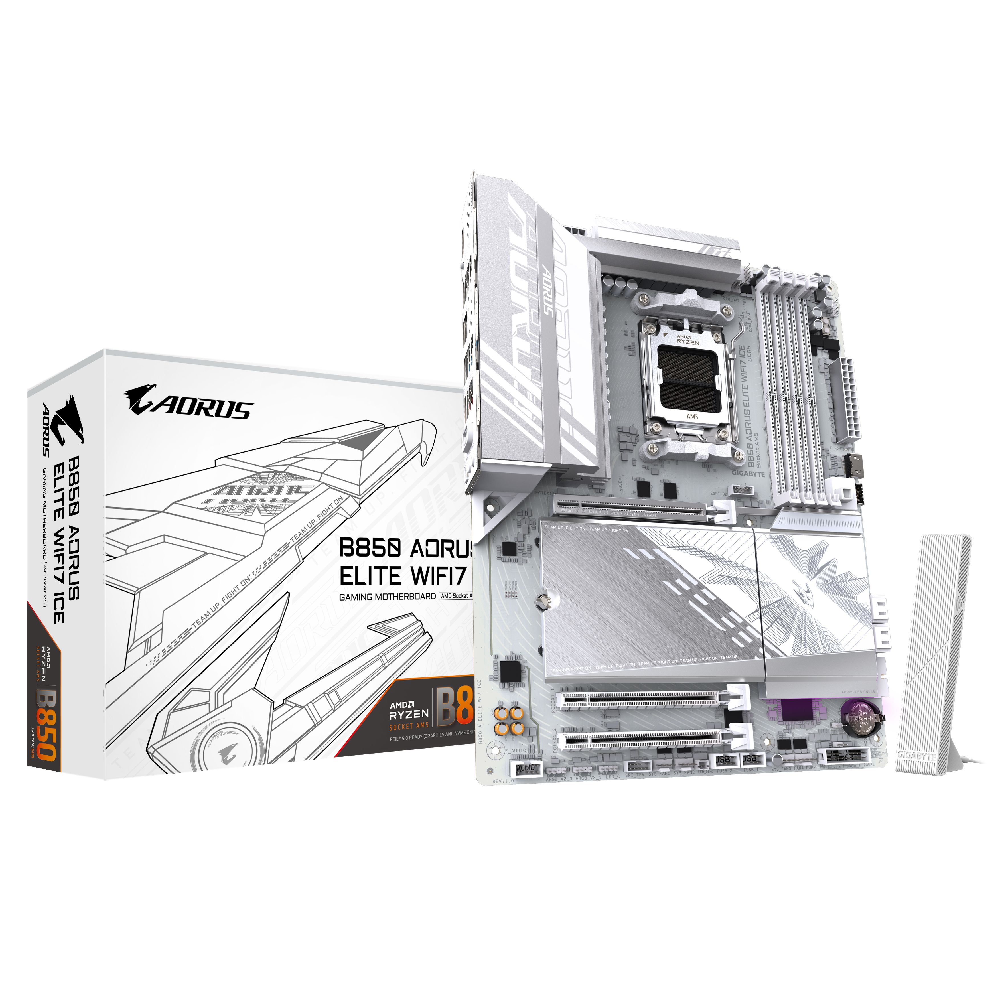 GIGABYTE B850 AORUS ELITE WIFI7 ICE AMD B850 Socket AM5 ATX Motherboard