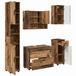 vidaXL Badkamermeubel Set 5-delig Oud Hout