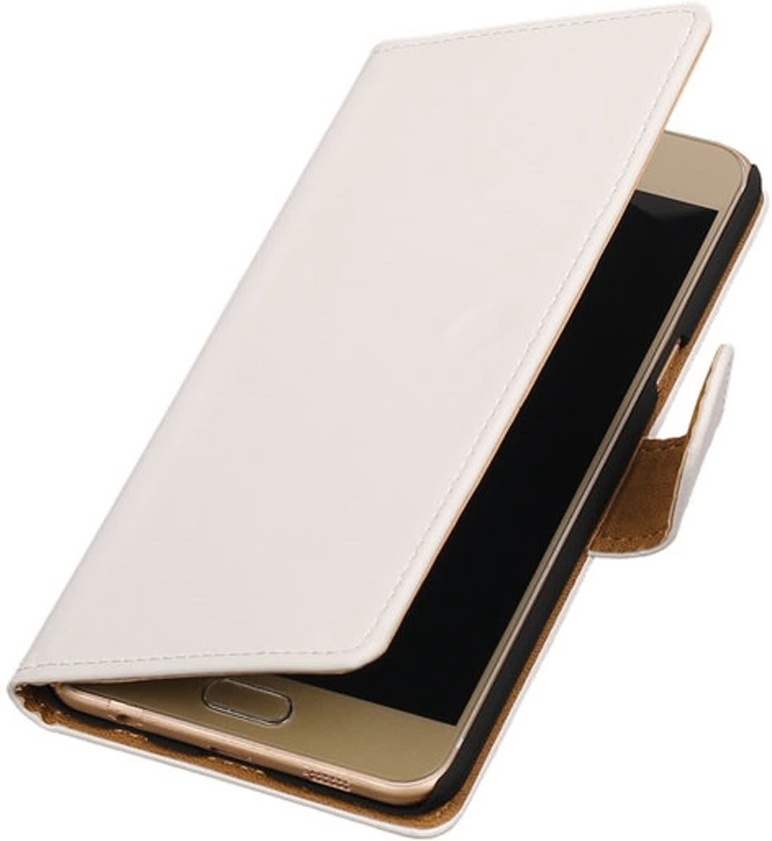 Best Cases Wit Effen booktype wallet cover hoesje voor Samsung Galaxy C5 - 8718883789784