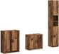 vidaXL - 3-delig - badkamerkast - set - UTRECHT - Oud - hout - Bewerkt - hout