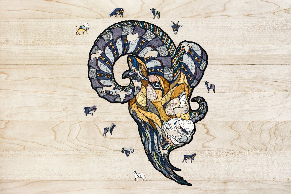 Eco-Wood-Art Eco Wood Art Houten Legpuzzel Ram, Size L, 2222, 54,5x38,8x0,5cm