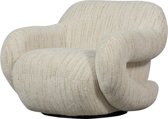 WOOOD Folke Fauteuil - Chenille Naturel - Melange - 70x88x88