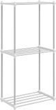 vidaXL - Tubulaire plank met opslag - Wit - 42,5 x 27 x 91,5 cm - Aluminium