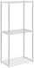 vidaXL - Tubulaire plank met opslag - Wit - 42,5 x 27 x 91,5 cm - Aluminium