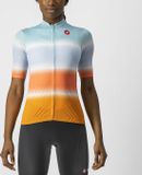 Castelli Dolce Jersey Fietsshirt Vrouwen - Maat S - Lichtblauw/Oranje/Wit