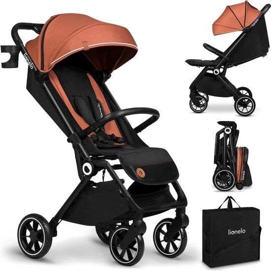 Lionelo Buggy Cloe - Compacte Kinderwagen - Bruin - Tot 22 kg - Verstelbaar - Lichtgewicht
