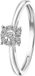Lucardi Bague pour femme avec 10 diamants 0,08ct - Bague - Cadeau - Or 14 carats - Or blanc