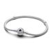 PANDORA Moments slangenschakelarmband met polarster sluiting van sterling zilver met zirkonia, compatibel Moments Charms, grootte: 17 cm, 593584C01-17