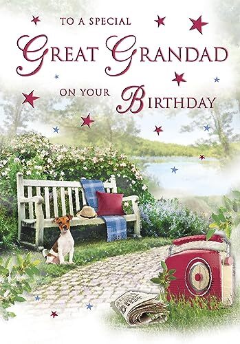 Regal Publishing Traditionele verjaardagskaart Opa - 9 x 6 inch - Piccadilly Greetings