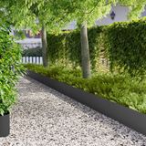 vidaXL Gazonrand 10 st 103 x 30 cm Staal Zwart