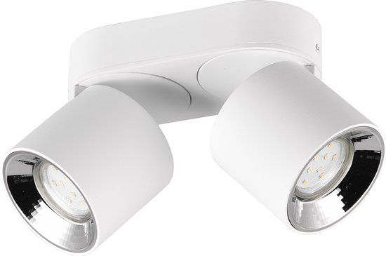 BES LED Trion Pinati Plafondlamp - 2-lichts - Rond - GU10 - Mat Wit