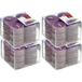 Trend Candles Bougies parfumées/Chafing dish candles - 48x - Lavendel Geur - 4 Branduren - Transparante Cup