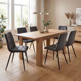 Homestyle4u Eettafel - 120x80 cm - Houten - Natuur
