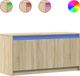 vidaXL Tv-meubel met LED, Sonoma eiken, 100 x 34 x 50 cm, bewerkt hout
