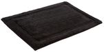 5Five Tapis de bain duveteux / tapis de bain pour le sol - 50 x 75 cm - noir - coton - extra doux