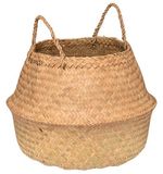 Atmosphera Opbergmand Danilo - rond - riet - naturel - 40 x 41 cm - opvouwbaar