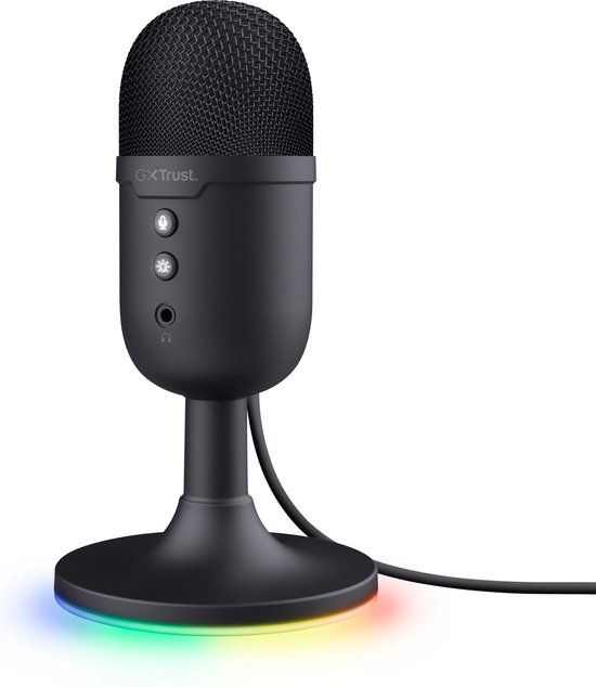 Trust GXT 234 Yunix USB Microfoon - Gaming & Streaming - RGB - Zwart