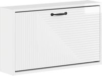 vidaXL Wandgemonteerde Schoenenkast HAARLEM 71 x 17 x 43 cm Hoogglans wit