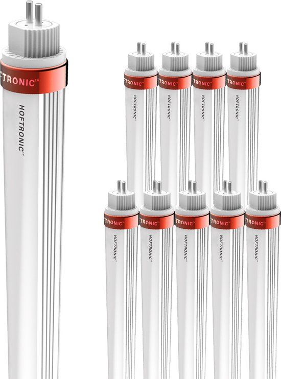 HOFTRONIC 10x LED TL Buis 145cm - T5 G5 Fitting - 18 Watt 5250 lumen (175lm/W) - 6000K Daglicht wit - Flikkervrij - Vervangt 130 Watt