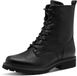 Tamaris Dames Lace Boot Flat 1-25215-45 Enkellaarzen voor dames, zwart.