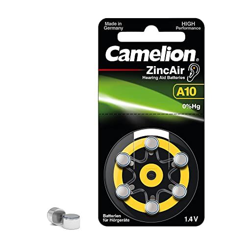 Camelion A10/ZL 10 - Zink Lucht Knoopcel Batterijen - 6 stuks