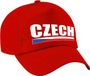 Bellatio Decorations Czech landen supporters petje - rood - voor dames en heren - Tsjechie land baseball cap - sport