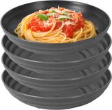 Plasticforte Rond diep bord/camping - 4x - D19 x H4.5 cm - Zwart