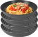 Plasticforte Rond diep bord/camping - 4x - D19 x H4.5 cm - Zwart