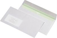 Mailmedia Envirelope, DIN lang, blanc avec fenêtre à gauche, auto-adhésif avec bande de protection, 75 g/m² (227440)