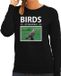 Bellatio Decorations Shoppartners Bv Dieren foto sweater Velduil - zwart - dames - birds of the world - cadeau trui uilen liefhebber L