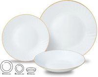 Kinghoff 1876 - Glazen Dinerset - 18 delig met gouden rand