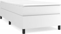 vidaXL Boxspring bed kunstleer wit 90x190 cm