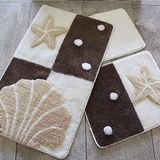 Set mat set (3-delig) bruin en wit